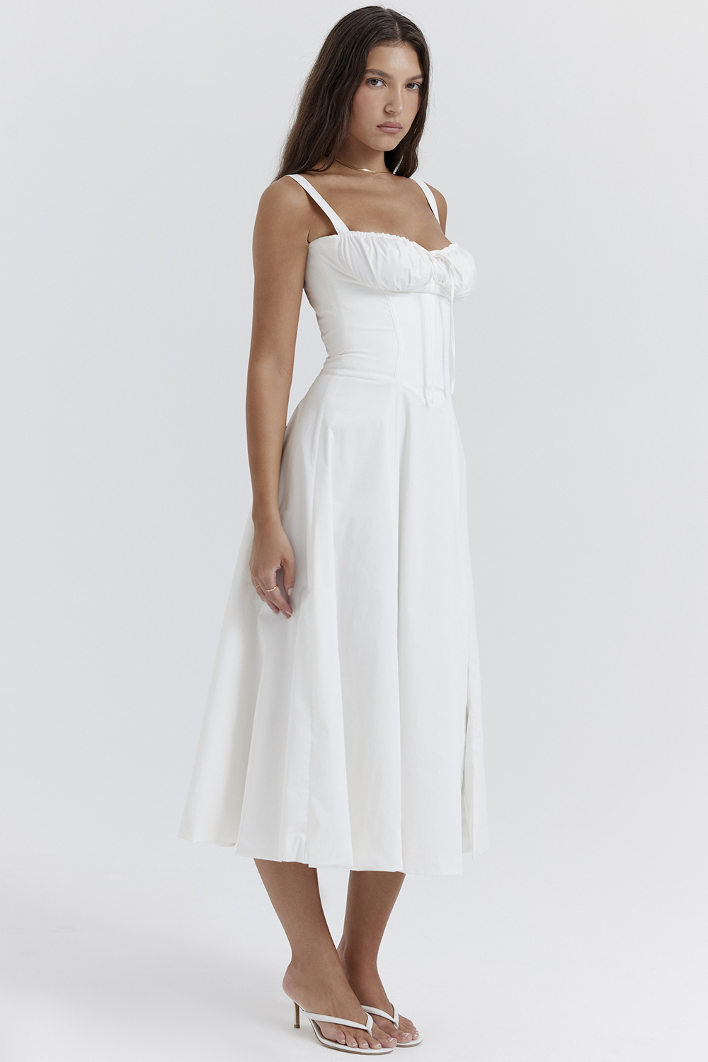 Carmen White Bustier Sundress - luluinthesky