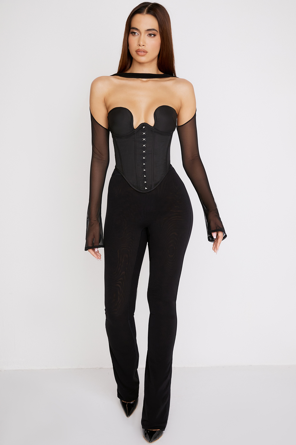 Mina Black Structured Corset - luluinthesky