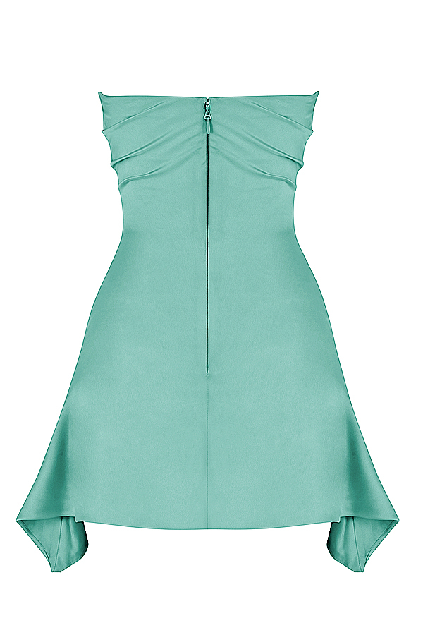 Jasmine Jade Draped Strapless Corset Dress - luluinthesky