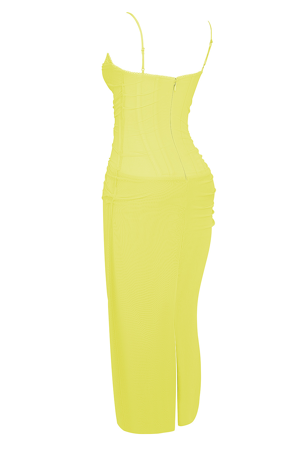 Nalini Acid Lime Corset Maxi Dress - luluinthesky