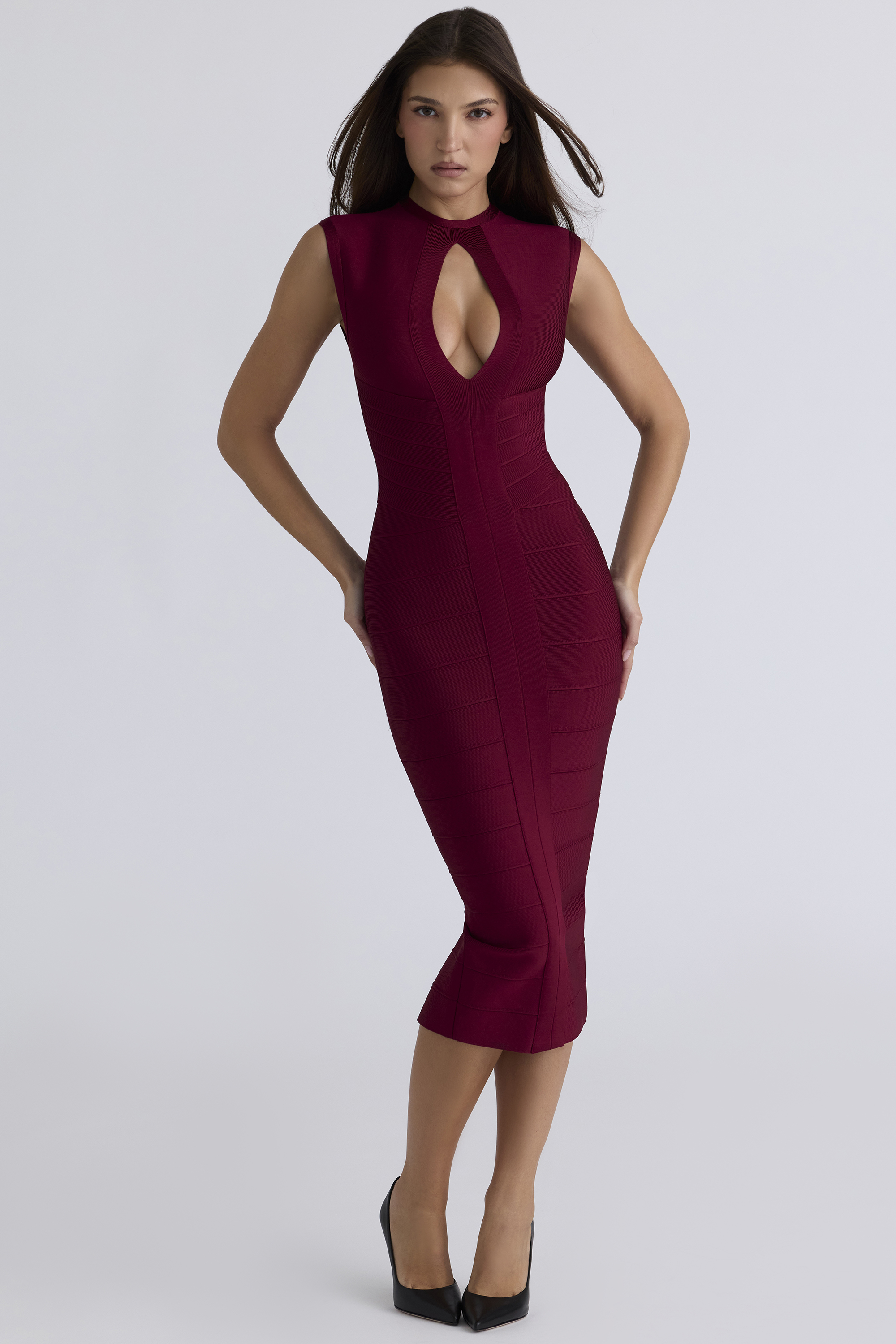 The Fatale Ruby Bandage Midi Dress - luluinthesky