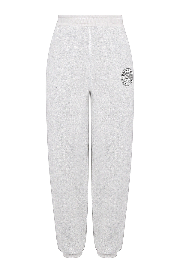 Coast Light Grey Marl Fleece Back Jogging Trousers - luluinthesky