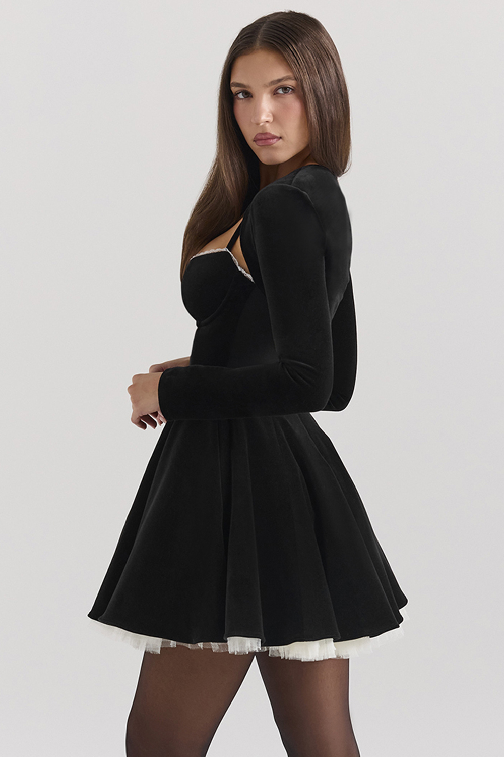 Harmony Black Stretch Velvet Cropped Bolero - luluinthesky