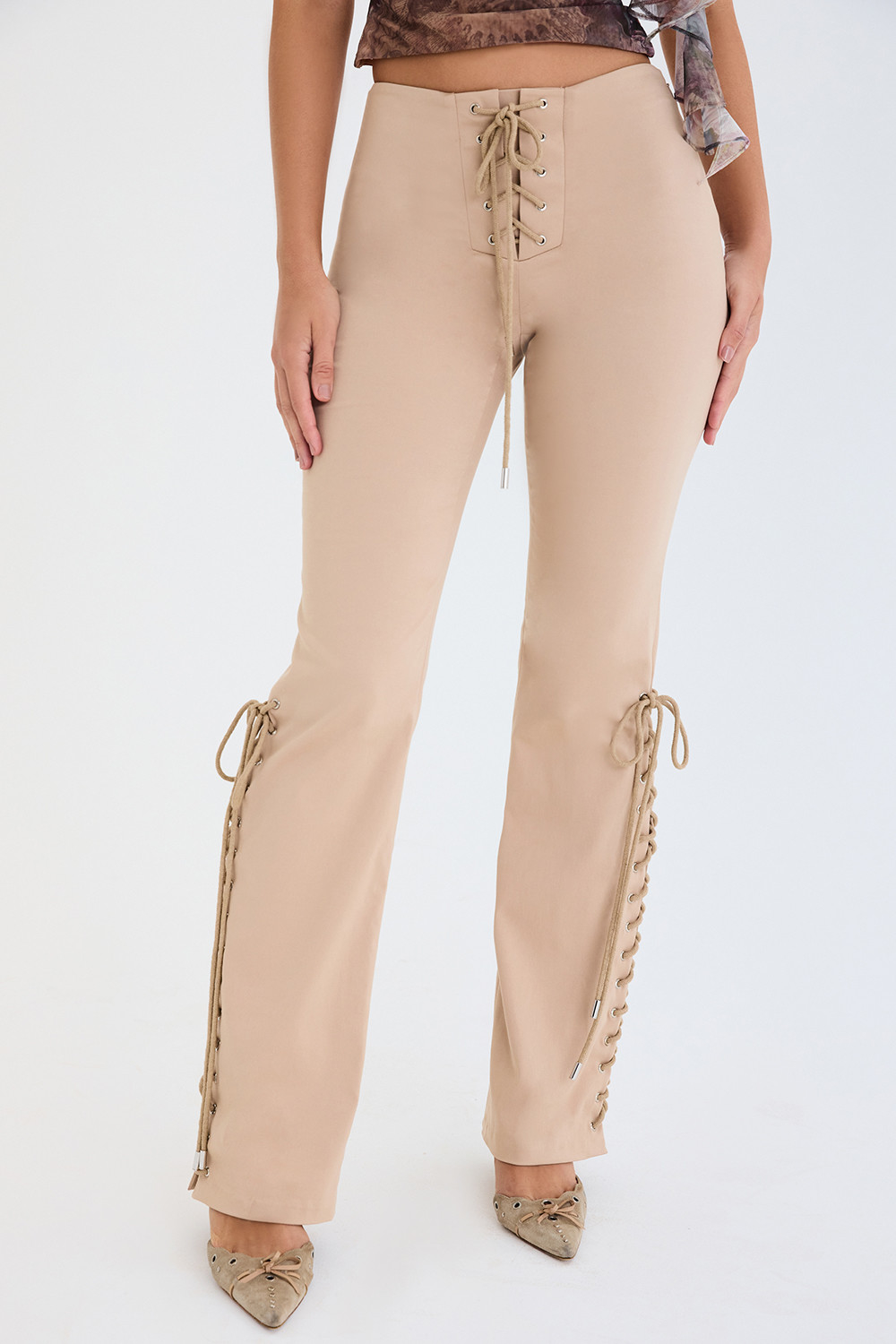 Mistress Rocks Hemp Lace Up Trousers - SALE - luluinthesky