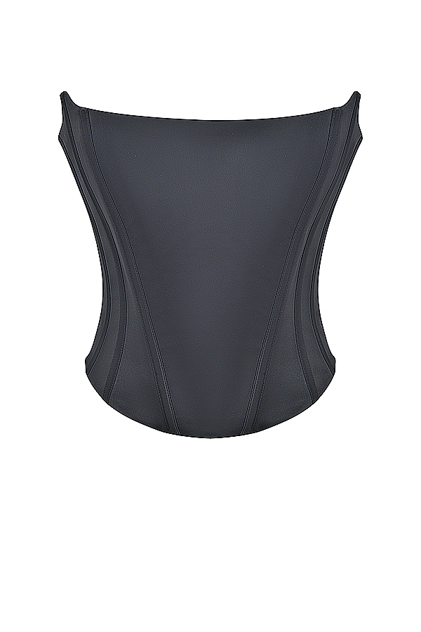 Genevieve Black Lace Back Corset - luluinthesky