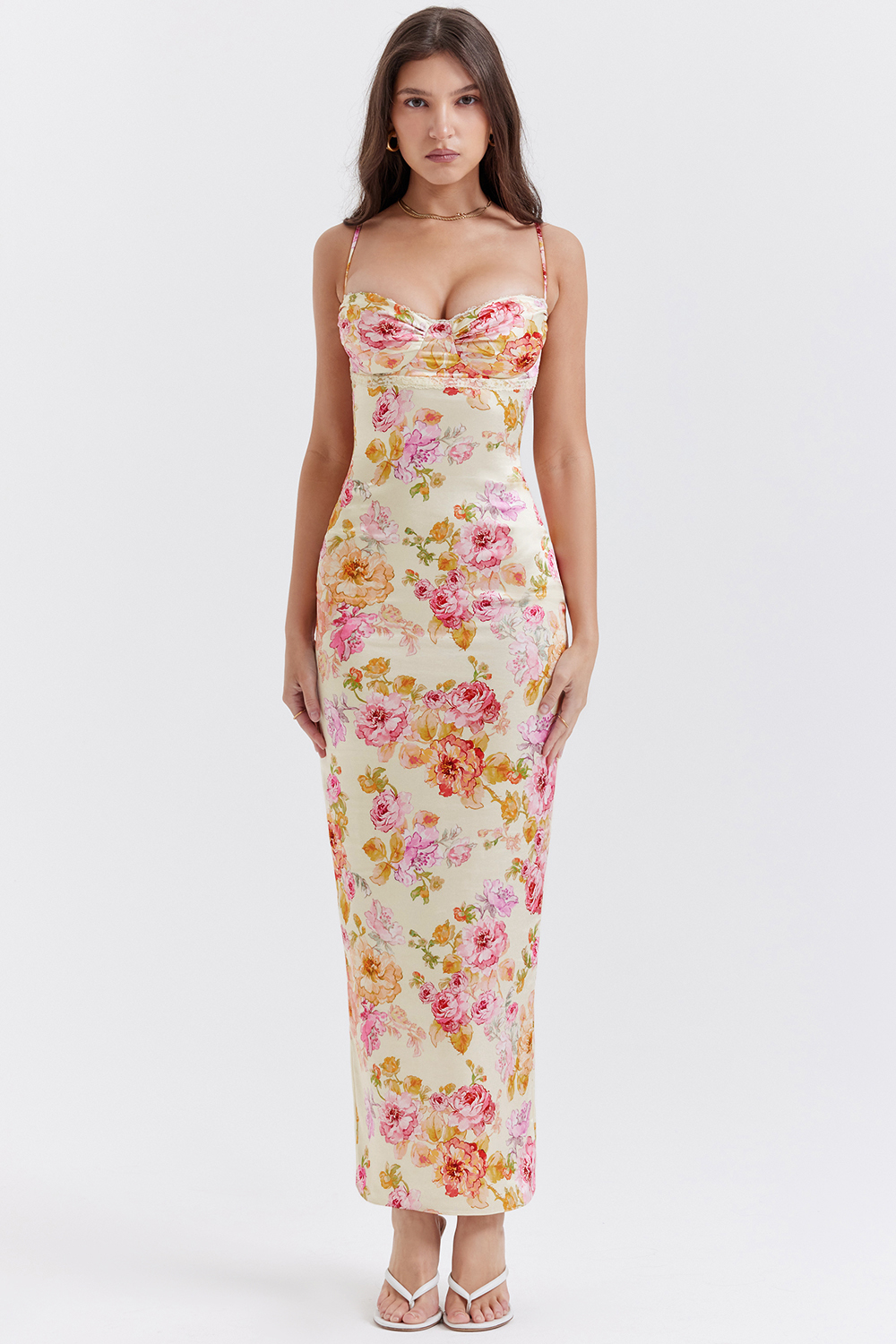 Josefina Ivory Floral Maxi Dress - luluinthesky