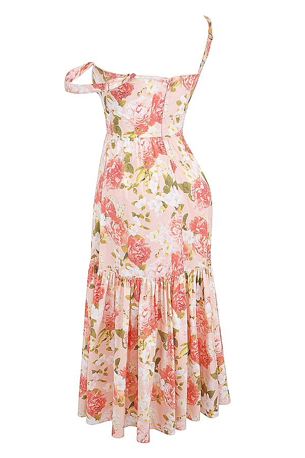 Elia Pink Peony Print Cotton Midi Sundress - luluinthesky