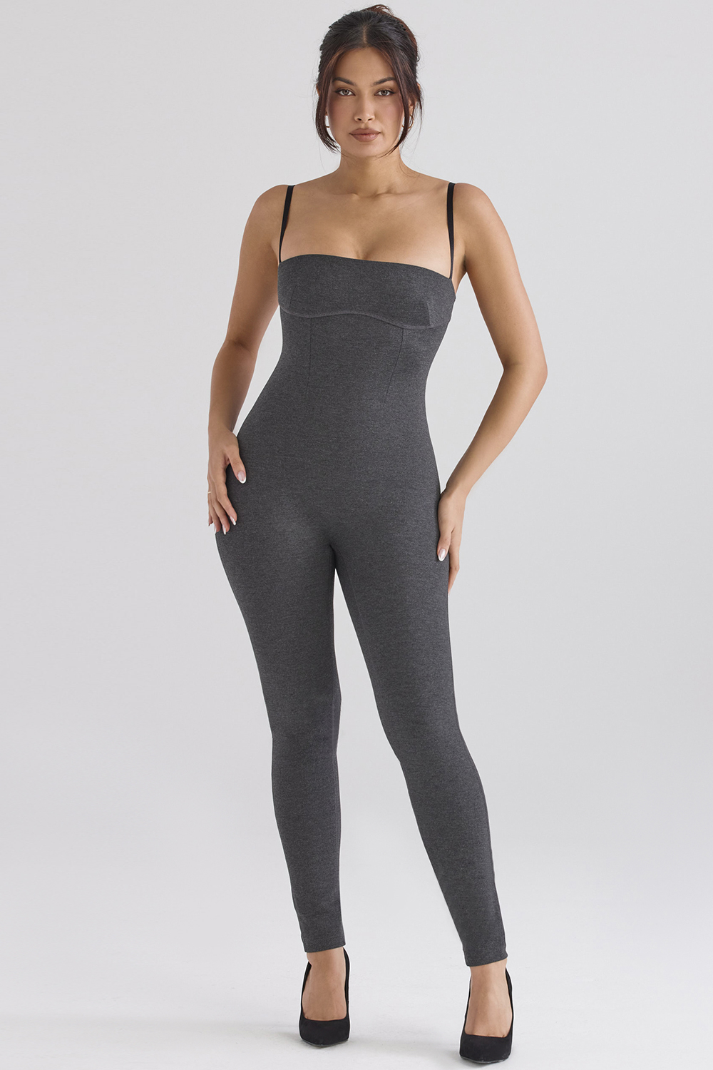 Luisa Charcoal Loungewear Jumpsuit - SALE - luluinthesky