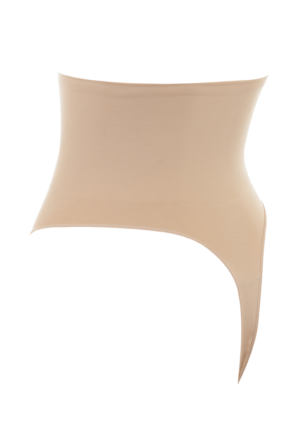 Sculpting High Waist Thong Almond - luluinthesky