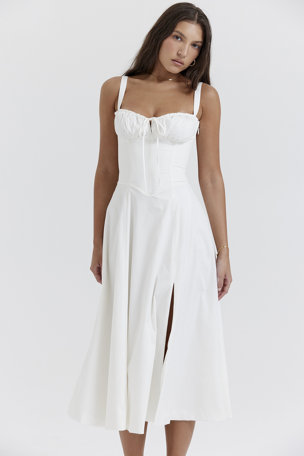 Carmen White Bustier Sundress - luluinthesky