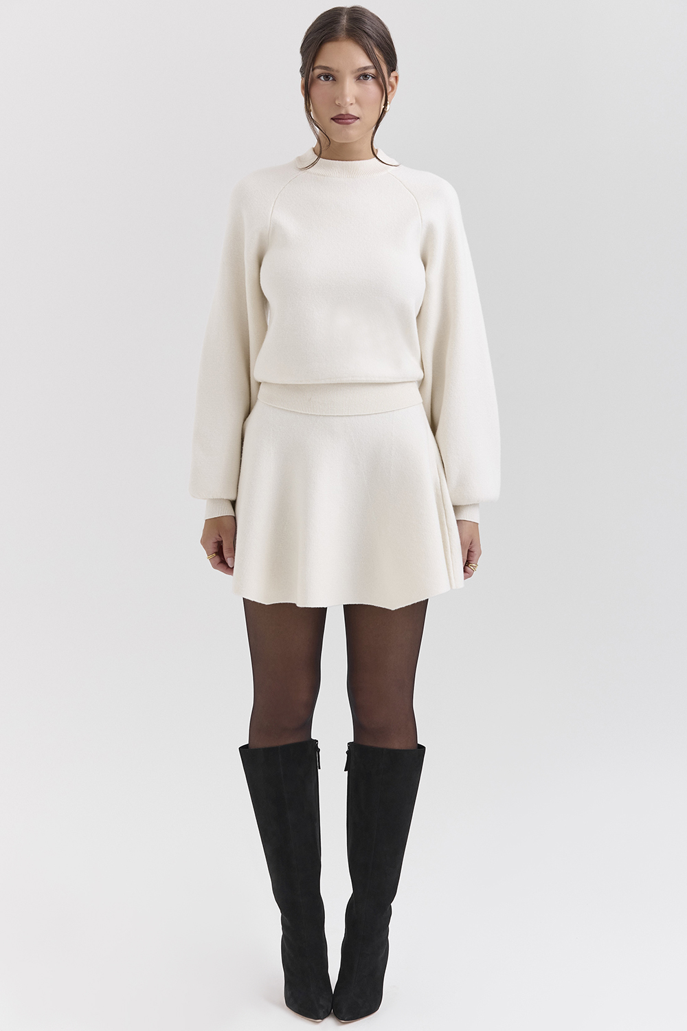 Cressida Cream Wool Cashmere Heavy Knit Sweater - luluinthesky