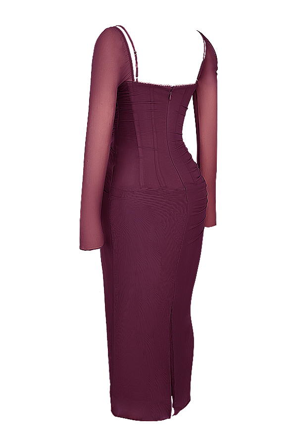 Katarina Wine Maxi Dress - luluinthesky