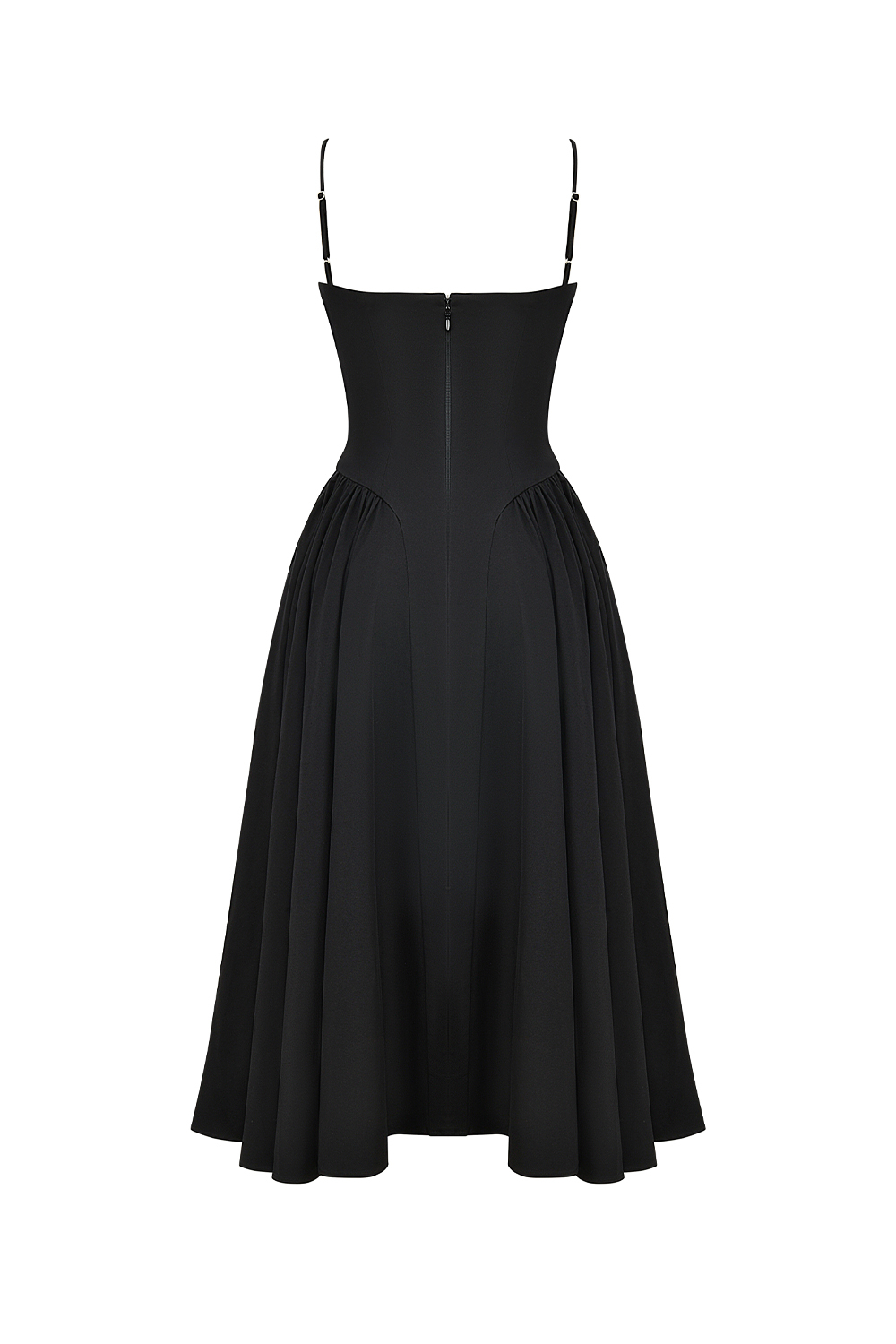 Samaria Black Corset Midi Dress - luluinthesky