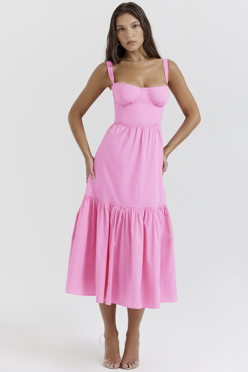 Elia French Pink Midi Sundress - luluinthesky