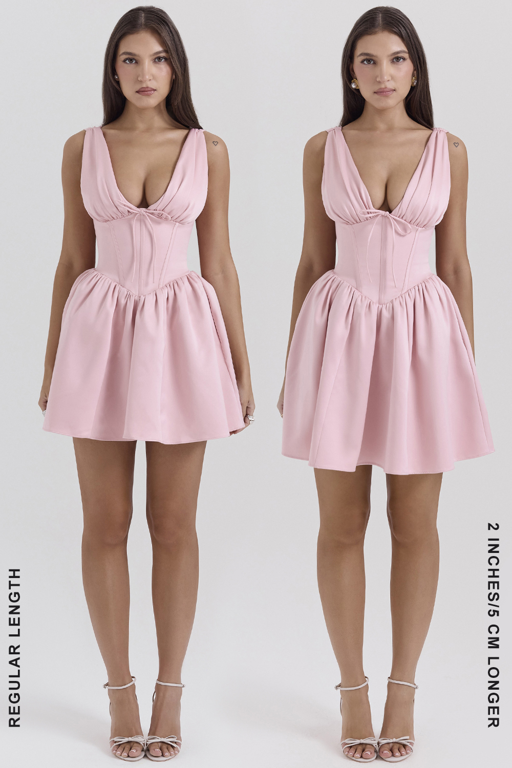 Emmeliette Powder Pink Satin Mini Dress - SALE - luluinthesky