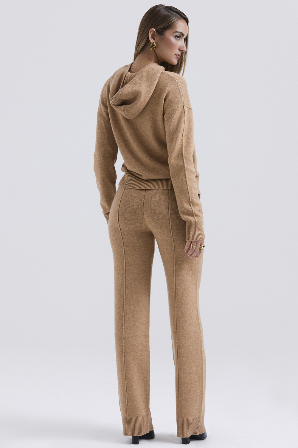 Yalina Camel Cashmere Blend Trousers - SALE - luluinthesky