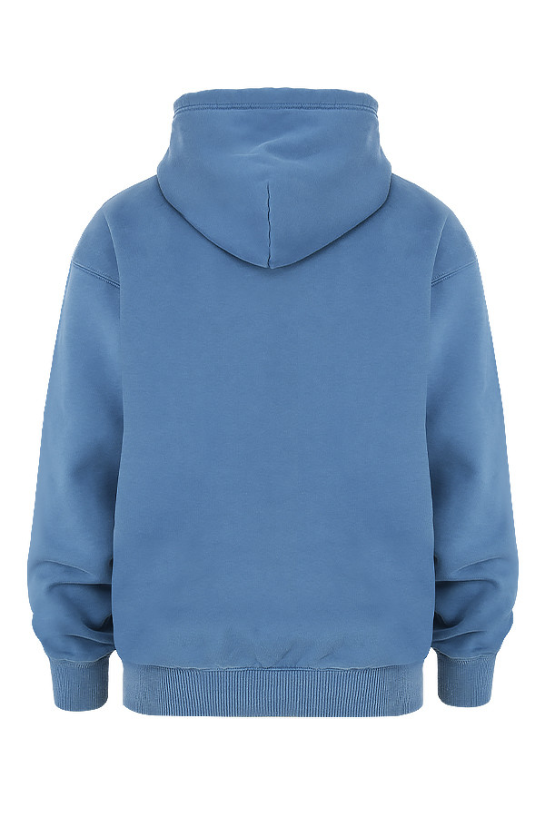 Halo Azure Cotton Fleece-Back Oversized Hoodie - luluinthesky