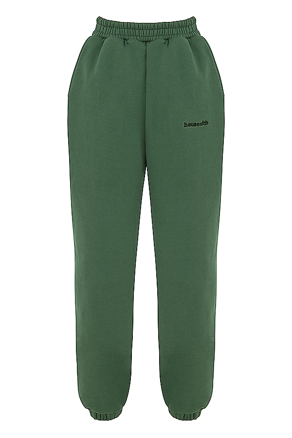 Sky Moss Fleece Back Jogging Trousers - luluinthesky