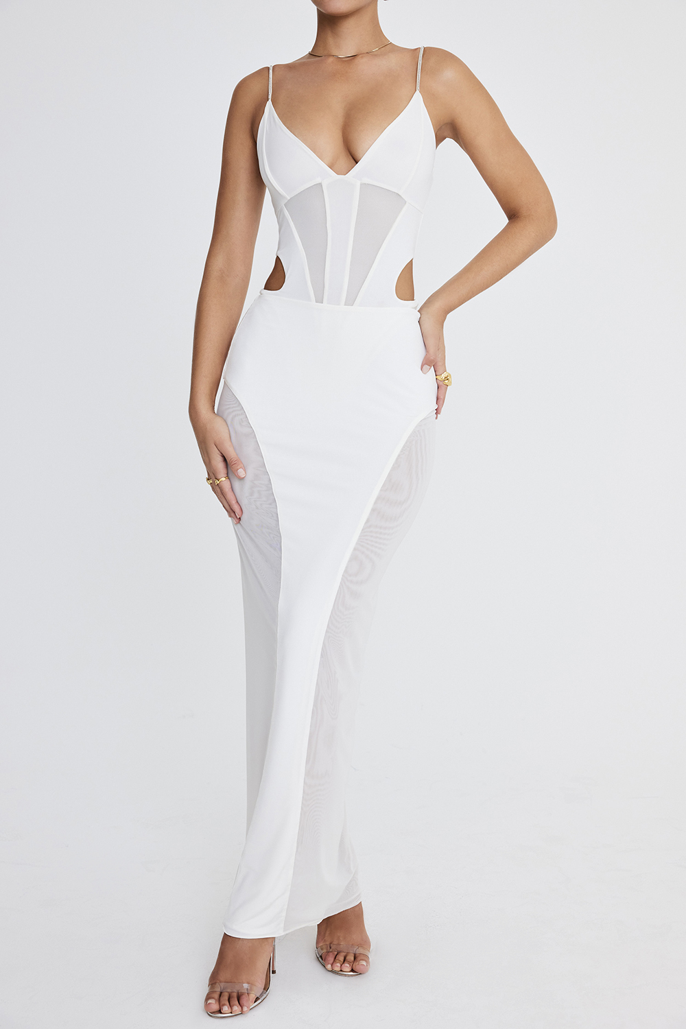 Mistress Rocks Ivory Panelled Maxi Skirt - SALE - luluinthesky