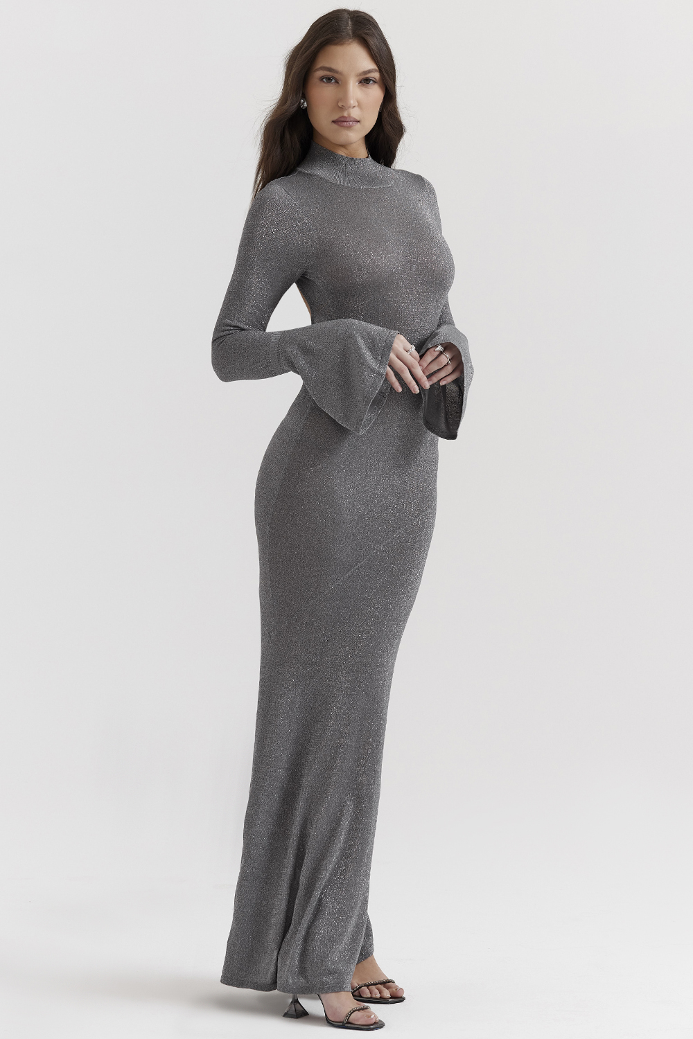 Sancha Steel Metallic Maxi Dress - luluinthesky