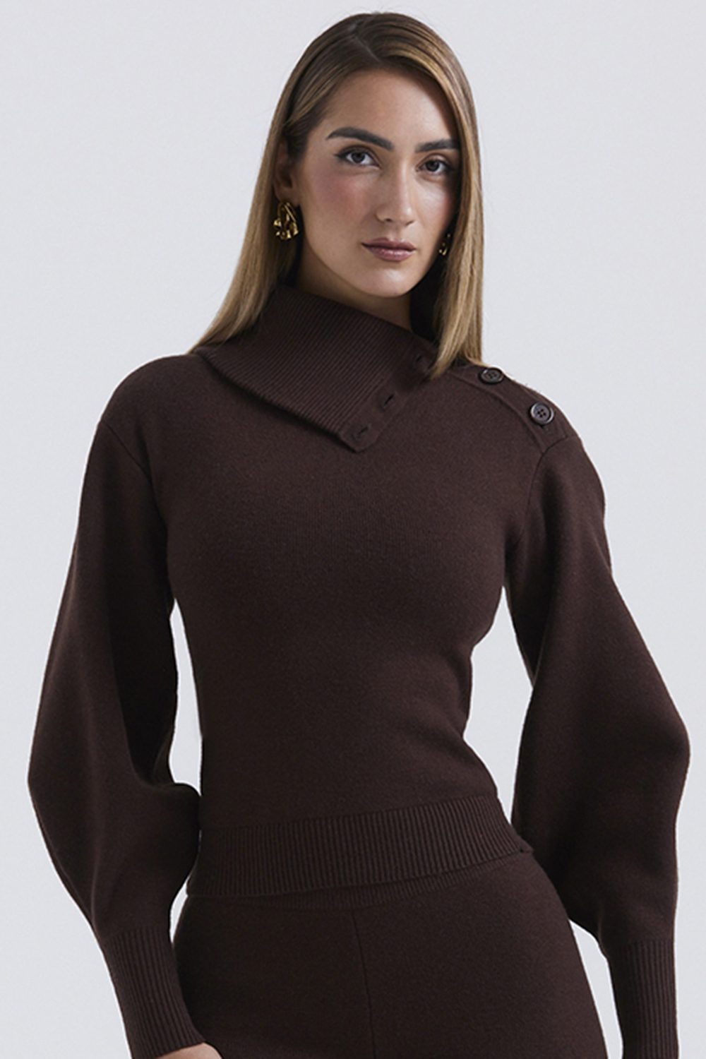 Adelita Chocolate Cashmere Blend Sweater - SALE - luluinthesky