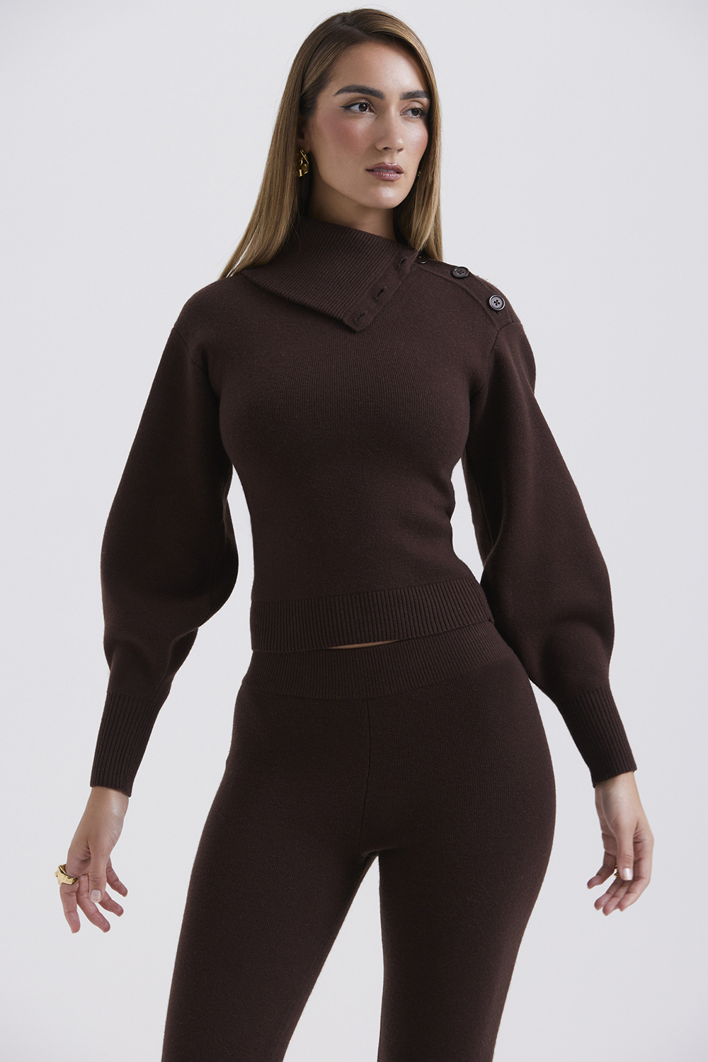 Adelita Chocolate Cashmere Blend Sweater - SALE - luluinthesky