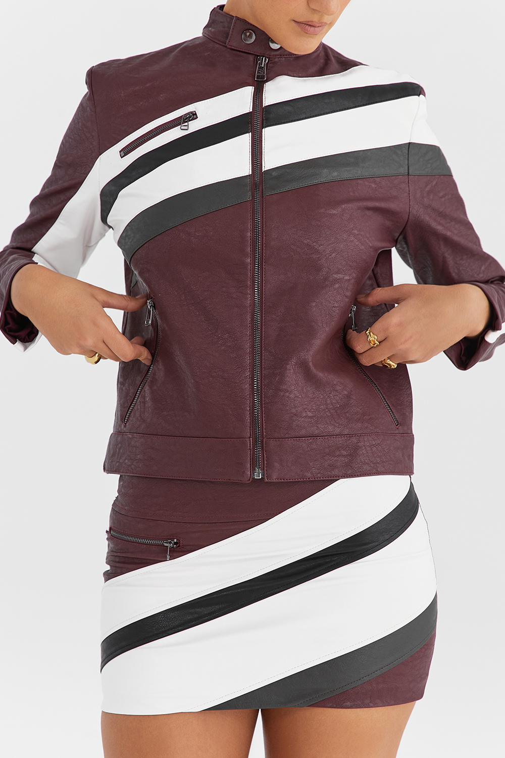 Mistress Rocks Hickory Vegan Leather Biker Skirt - SALE - luluinthesky