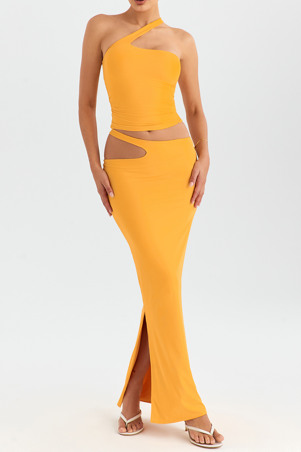 Mistress Rocks Tangerine Cutout Maxi Skirt - SALE - luluinthesky