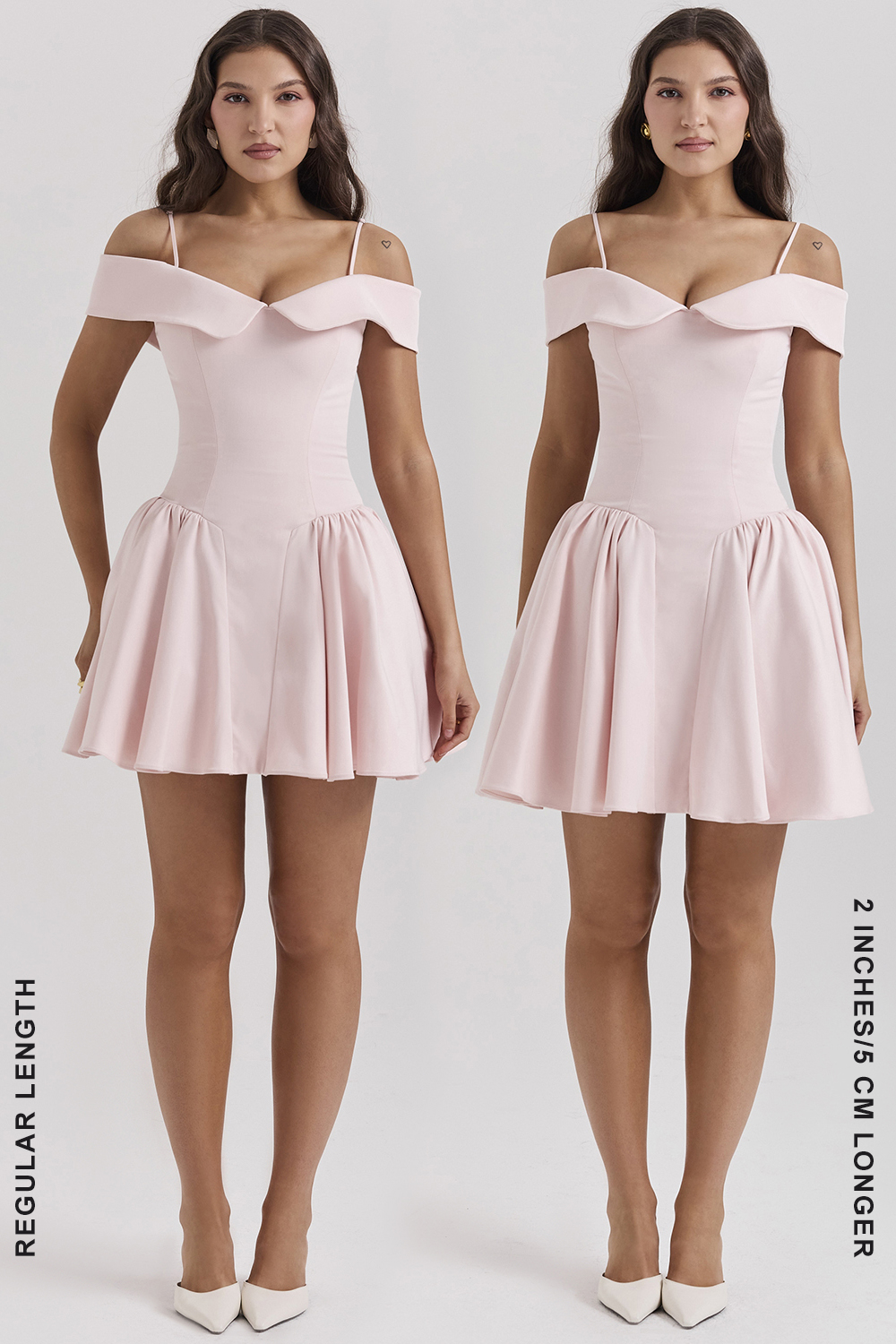 Elida Ballerina Pink Off Shoulder Mini Dress - luluinthesky