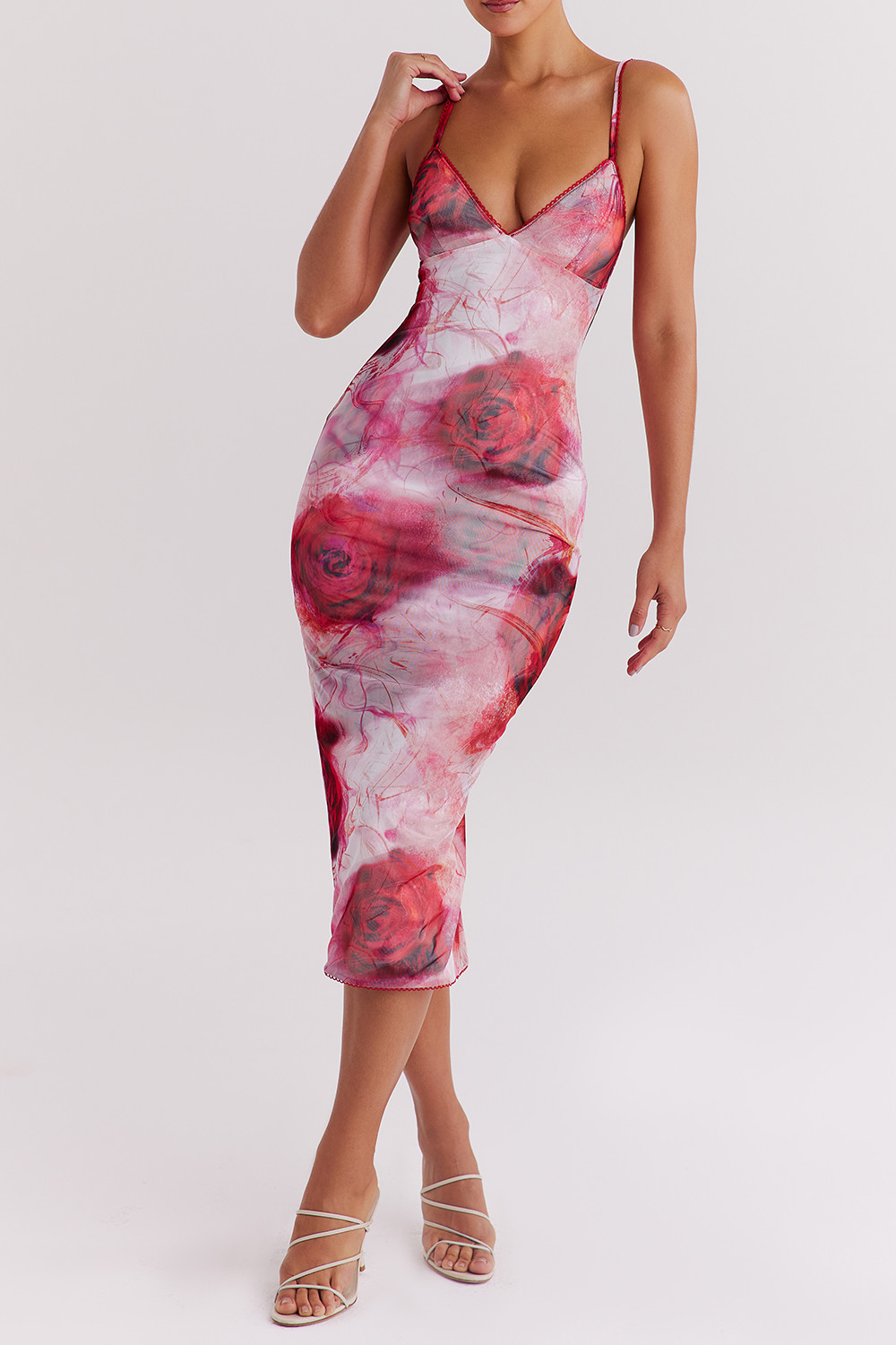 Mistress Rocks Rose Print Midi Dress - SALE - luluinthesky