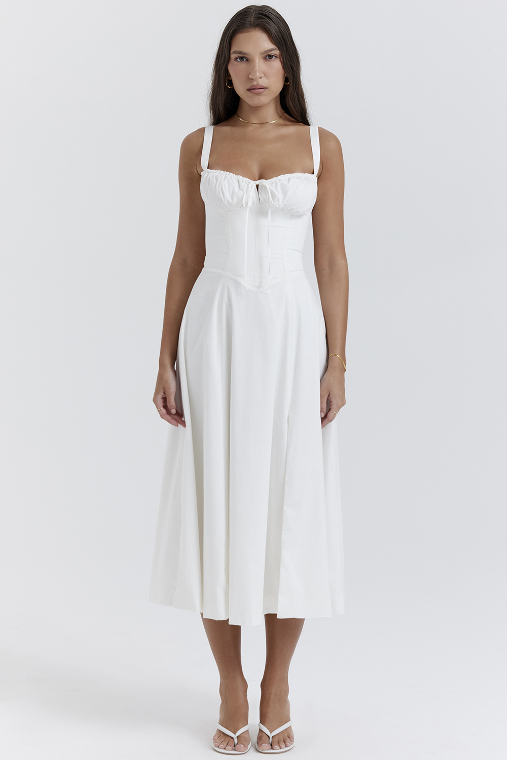 Carmen White Bustier Sundress - luluinthesky