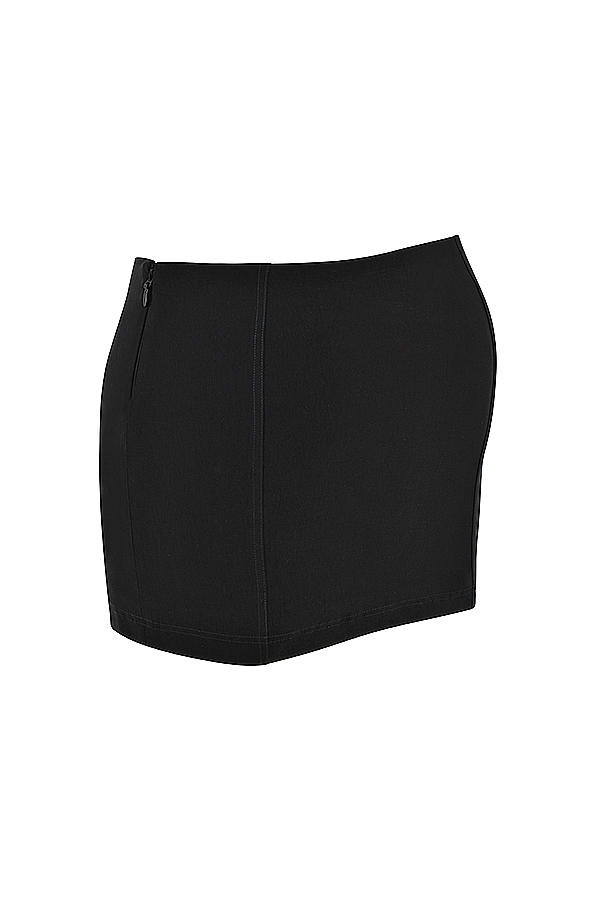 Nisha Black Sculpting Mini Skirt - luluinthesky