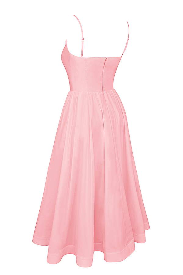 Lolita Rose Pink Cotton Corset Sundress - luluinthesky