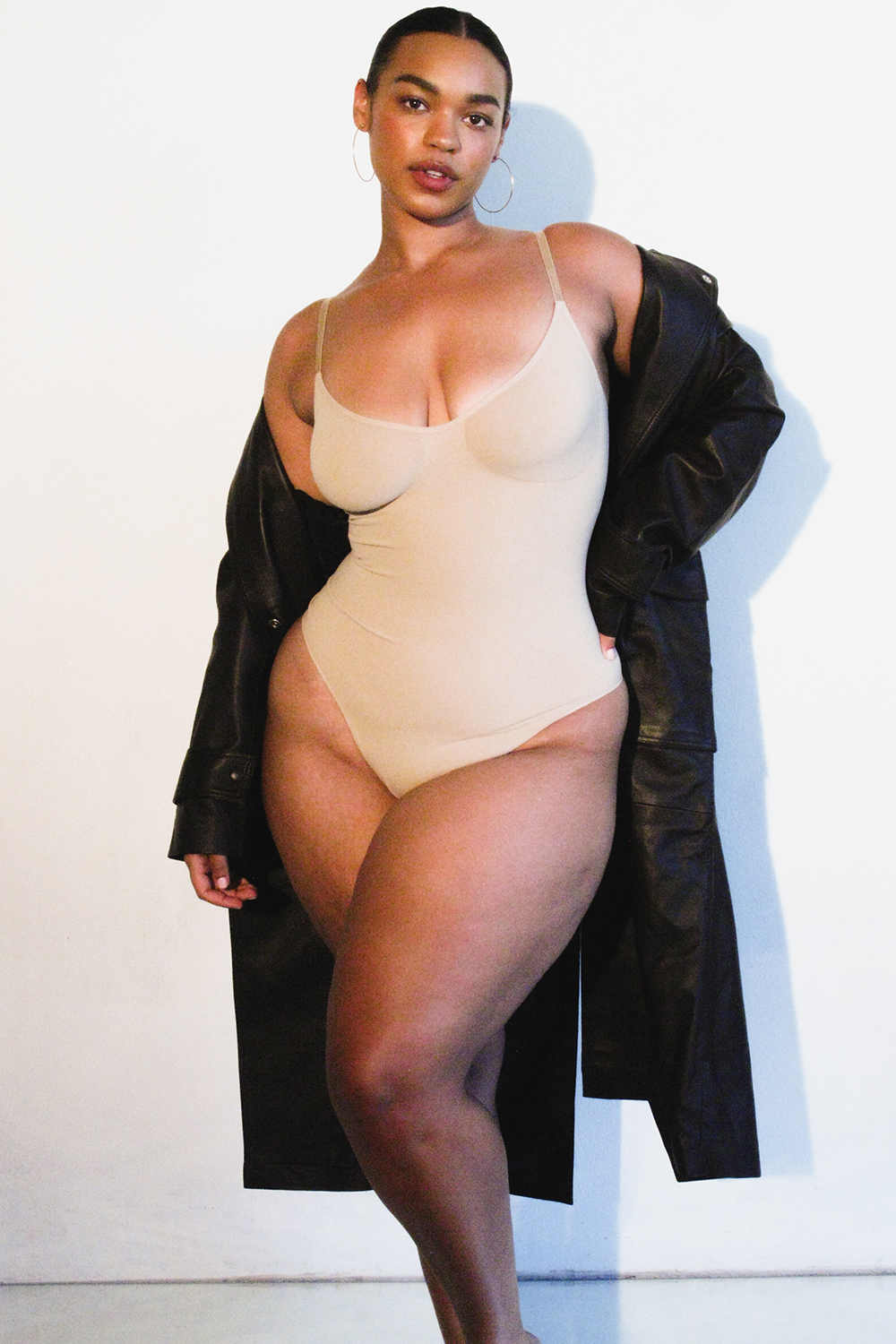 Sculpting Thong Bodysuit Almond - luluinthesky