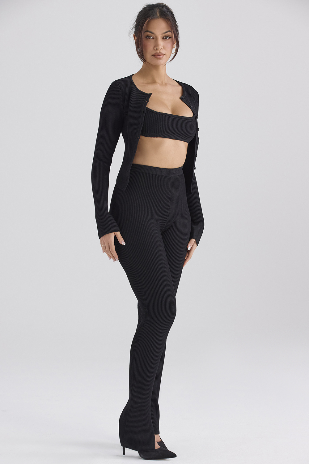 Mitzi Black Ribbed Knit Leggings - SALE - luluinthesky