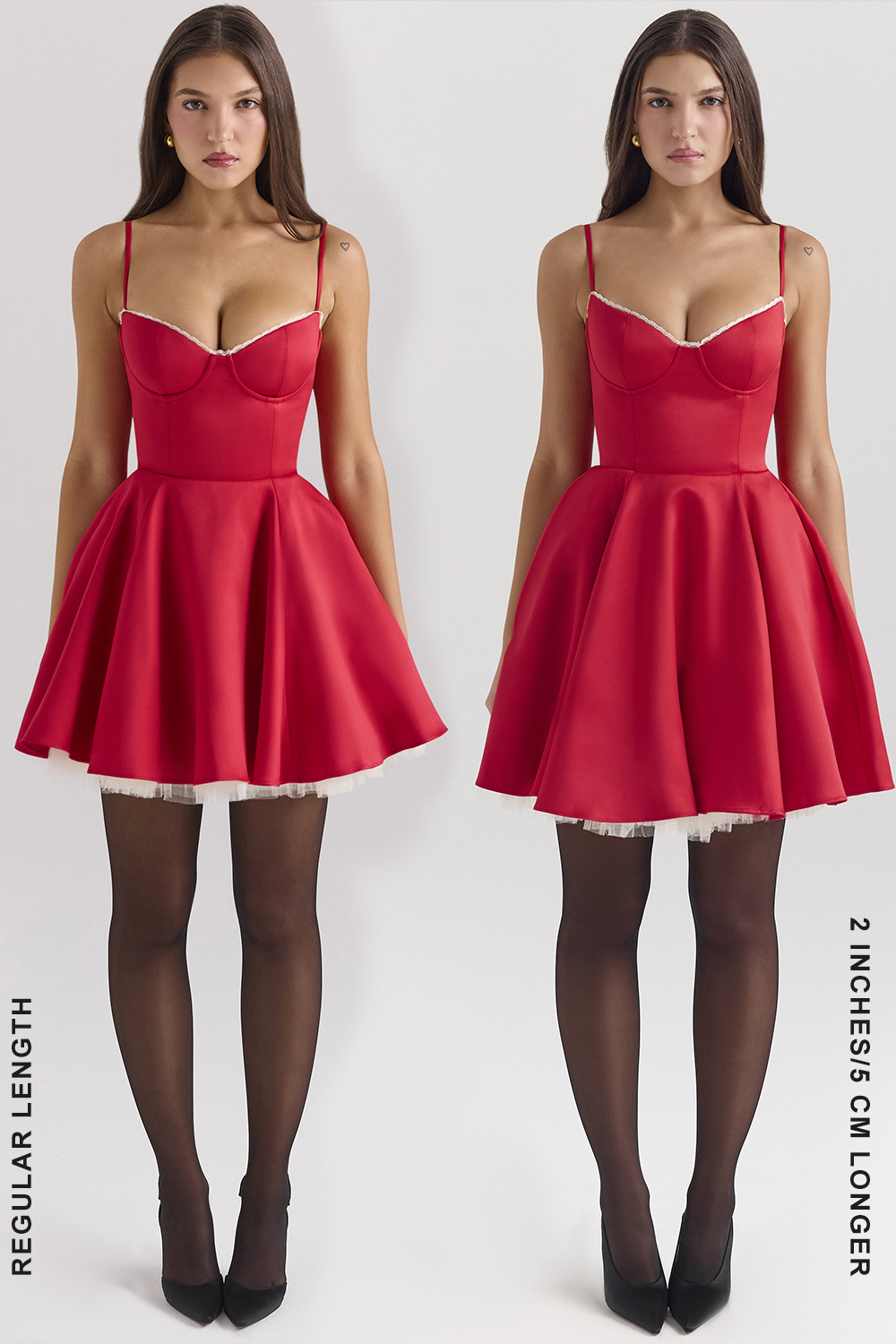 Minimoiselle Holly Red Satin Tulle Mini Dress - luluinthesky