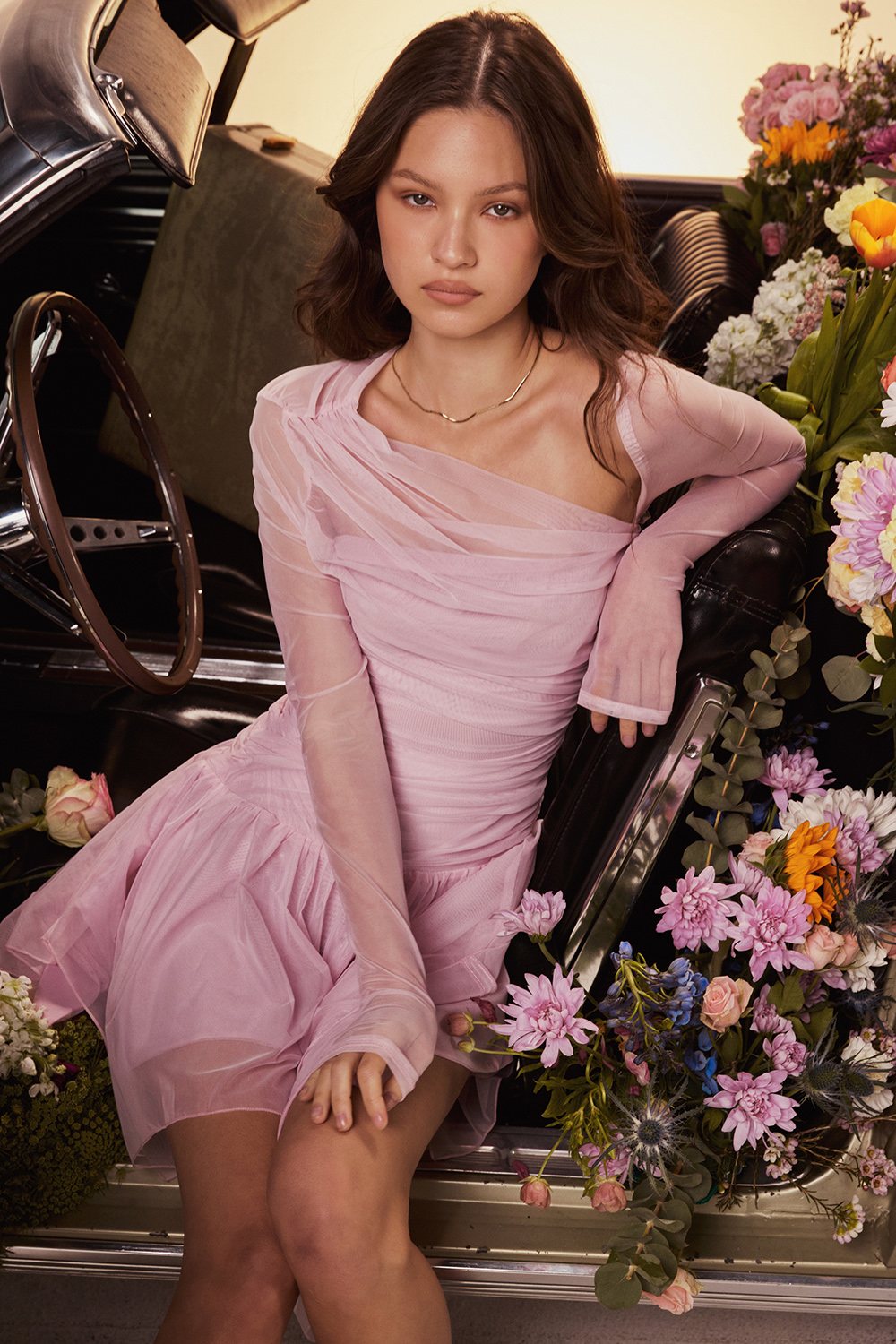 Mistress Rocks Mallow Layered Asymmetric Dress - SALE - luluinthesky