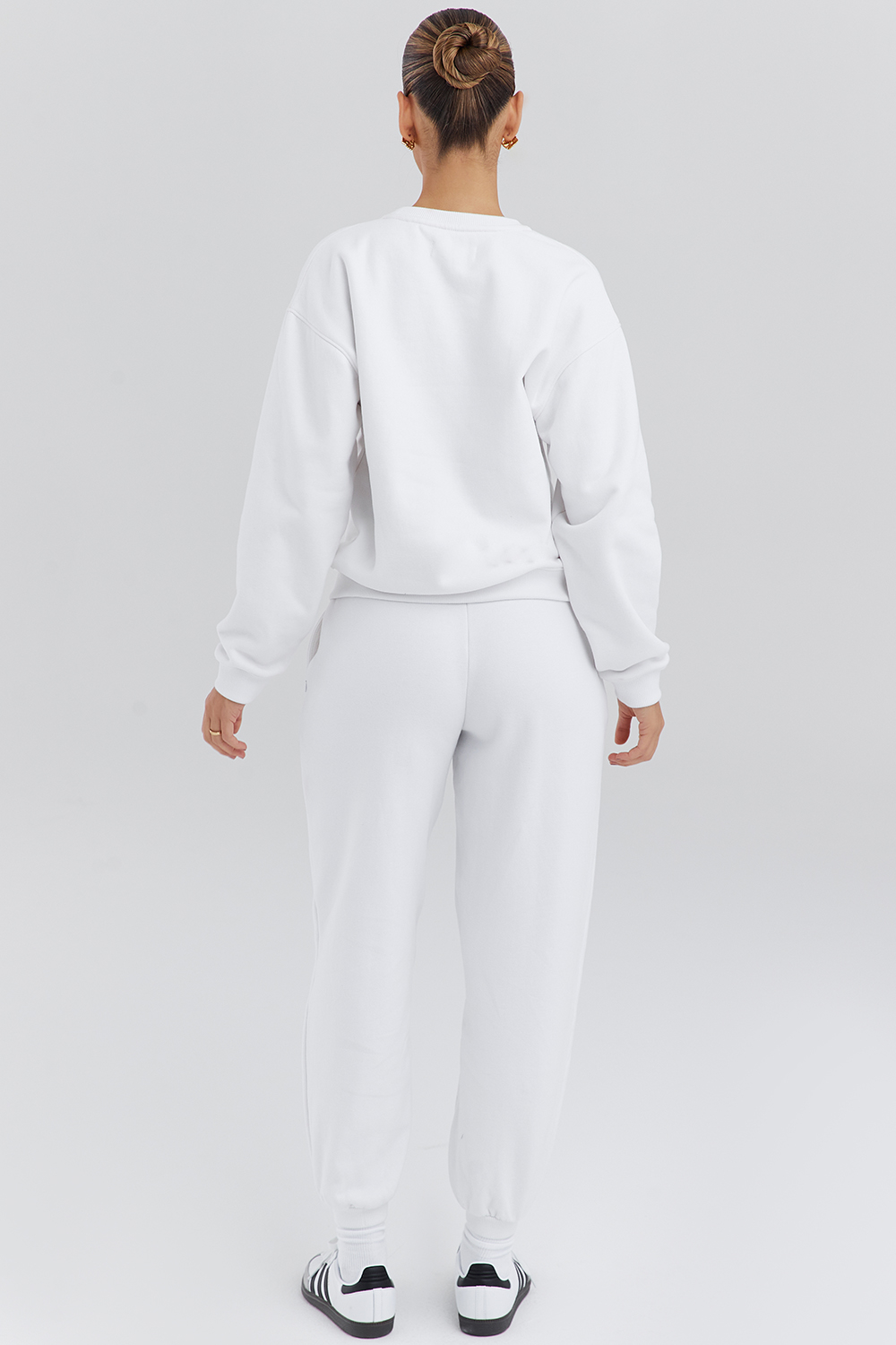 Coast White Fleece Back Jogging Trousers - luluinthesky