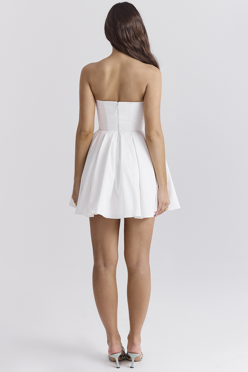 Emmanuela White Strapless Pleated Mini Dress - luluinthesky