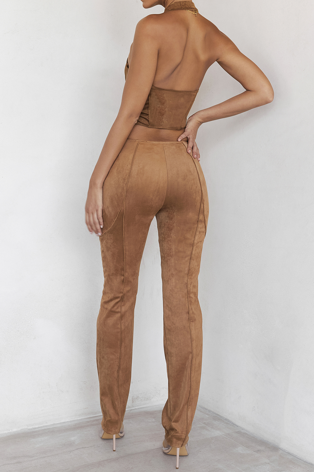 Mistress Rocks Caramel Faux Suede Trousers - SALE - luluinthesky