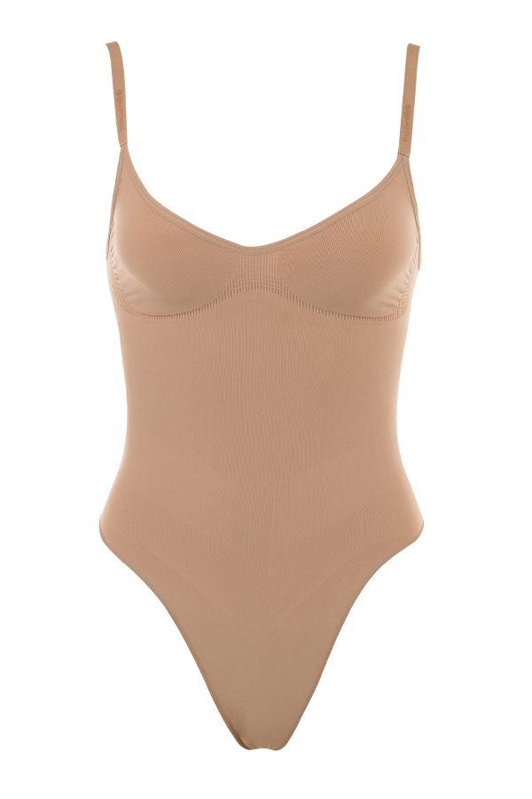 Sculpting Thong Bodysuit Cafe Au Lait - luluinthesky