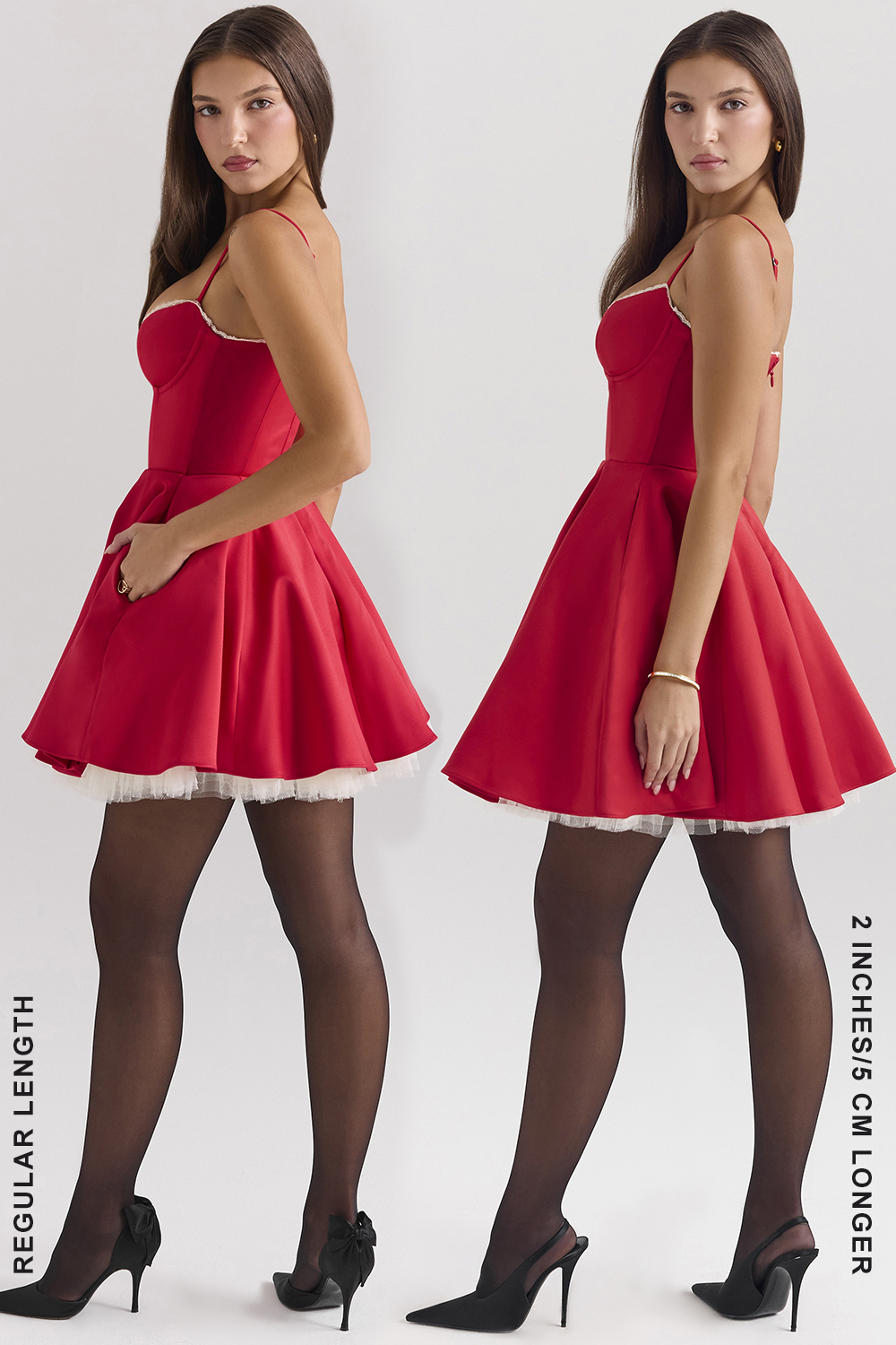 Minimoiselle Holly Red Satin Tulle Mini Dress - luluinthesky