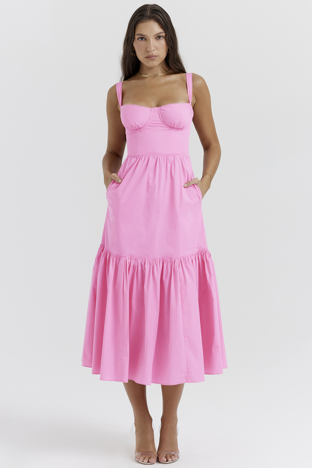 Elia French Pink Midi Sundress - luluinthesky