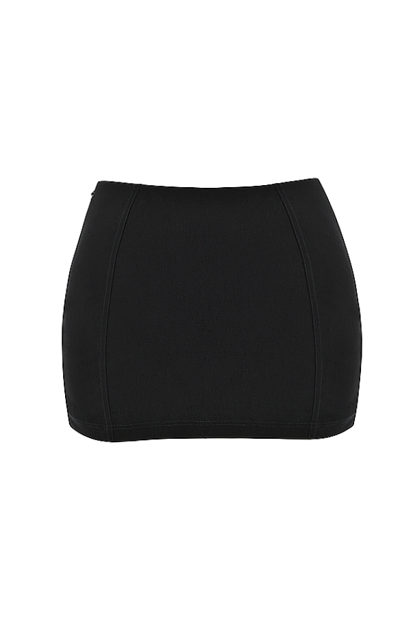 Nisha Black Sculpting Mini Skirt - luluinthesky