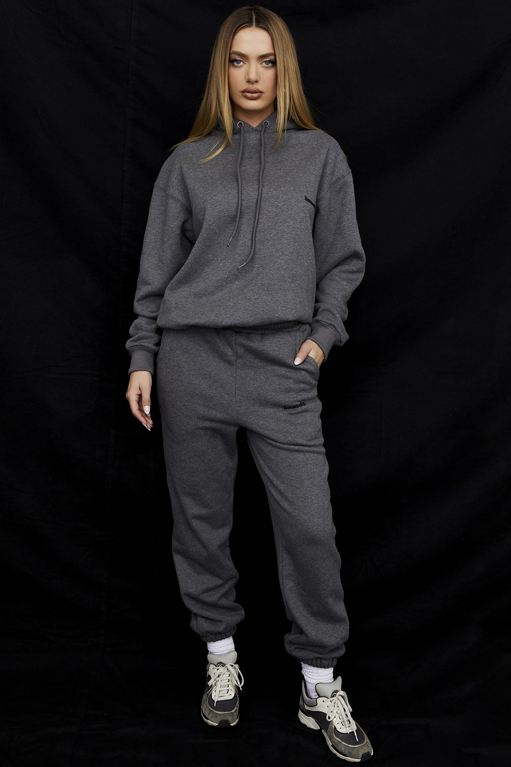 Sky Dark Grey Fleece Back Jogging Trousers - luluinthesky