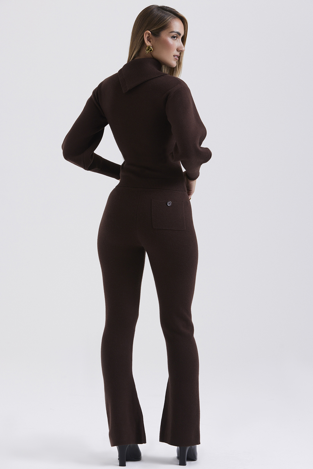 Nereida Chocolate Cashmere Blend Trousers - SALE - luluinthesky