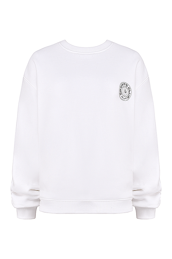 Haze White Crew Neck Sweatshirt - luluinthesky