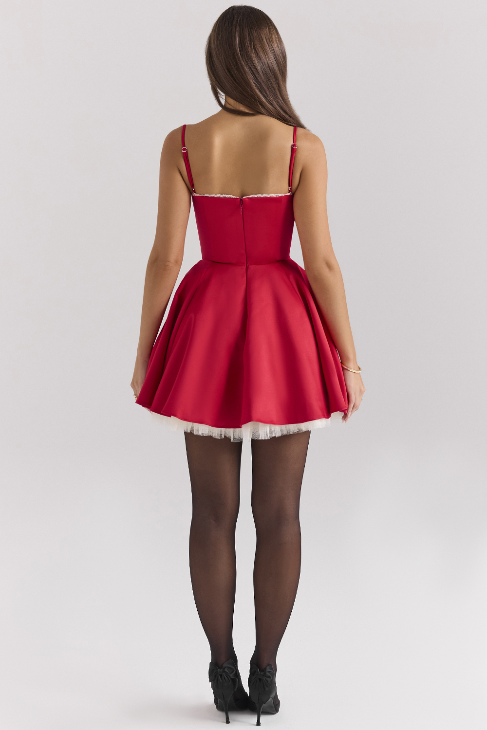 Minimoiselle Holly Red Satin Tulle Mini Dress - luluinthesky