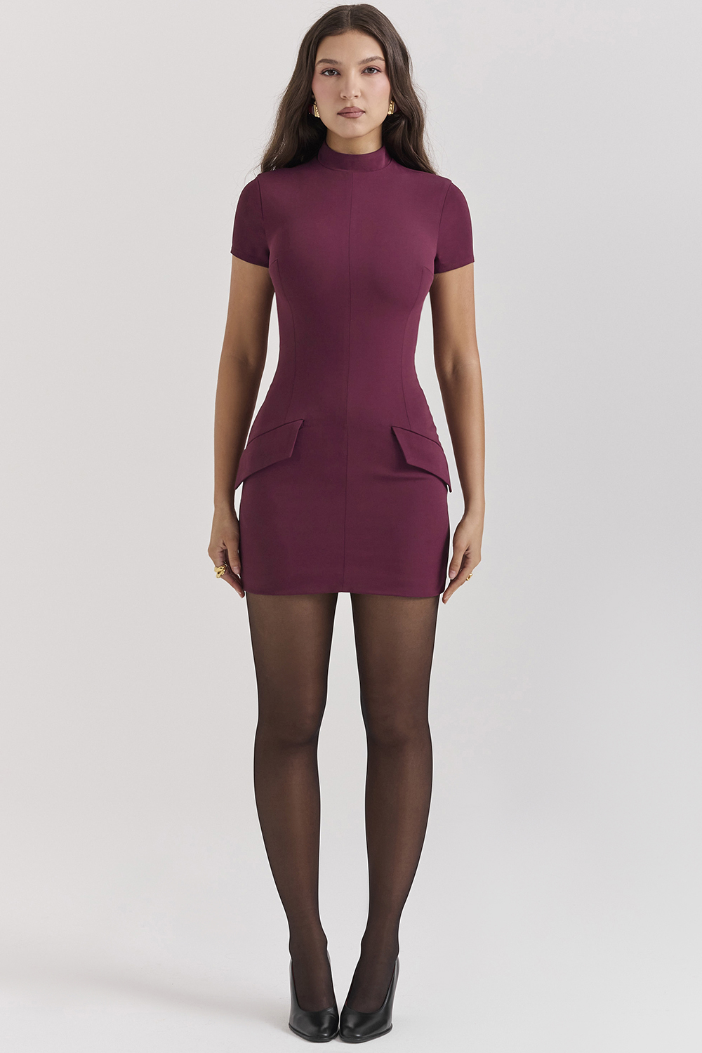 Alia Mulberry Mini Dress - luluinthesky