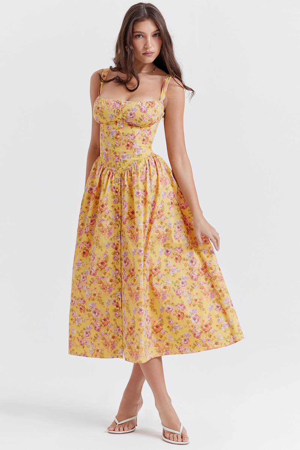 Tatiana Butter Print Midi Sundress - luluinthesky